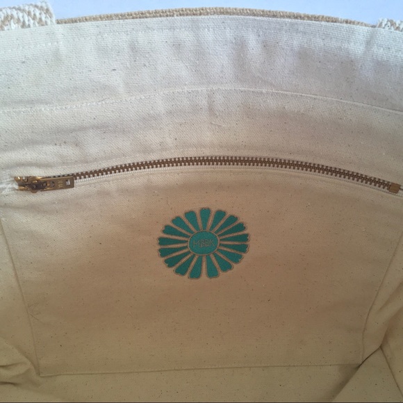 The Nantucket Tote Natural with Teal - Picture 7 of 7